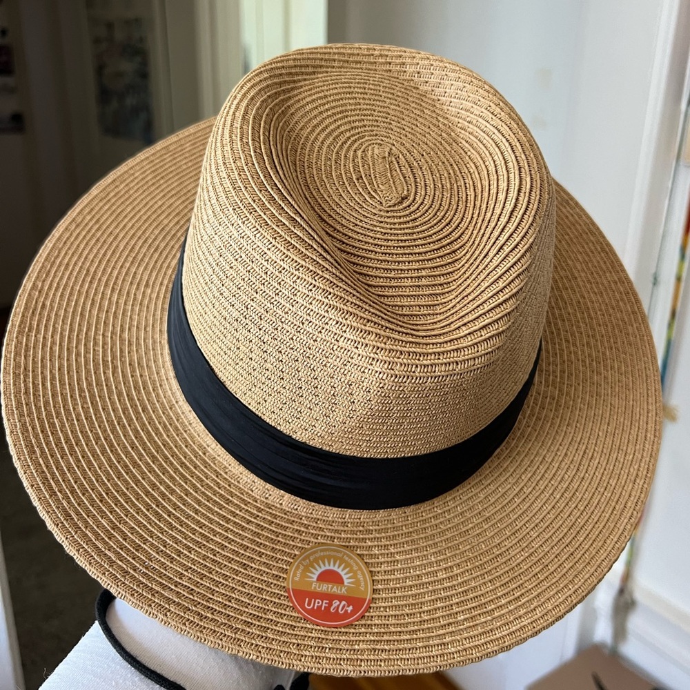 Amazon Tan and Black Panama Hat with Sophisticated Design